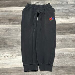 Adidas‎ 3D Rainbow Trefoil Graphic Black Womens L Tapered Sweatpants Joggers